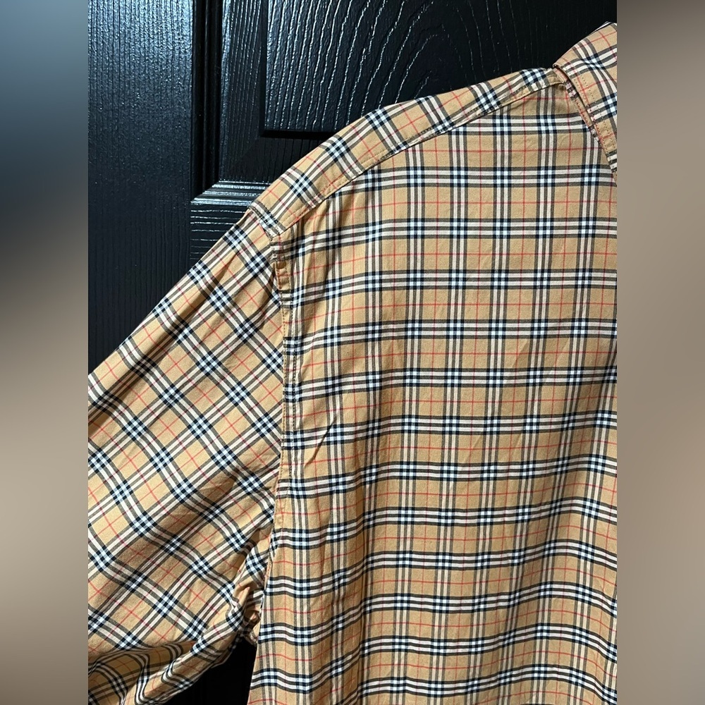 Genuine Burberry Cotton Check Button Down Shirt - Picture 6 of 12